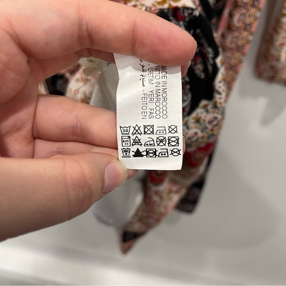 Zara Printed Floral Patchwork Long Sleeve Dress Girls 13-14 - Picture 7 of 8